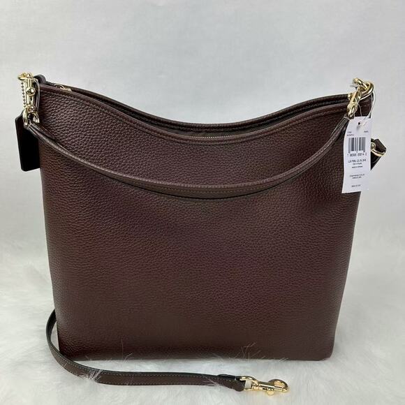 Coach Laurel Large Shoulder Bag Crossbody In Leather/Gold/Maple CY684 NWT - Picture 4 of 10